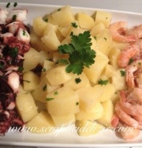 Polpo, Patate e code di Gamberi al vapore ❤