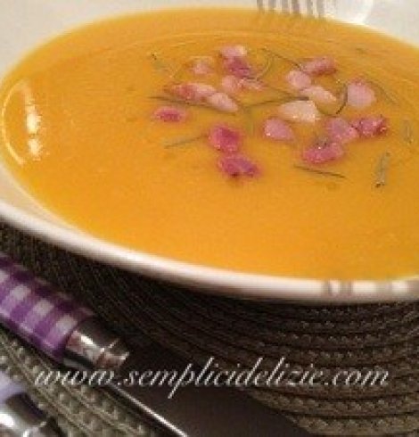 Vellutata di Zucca con Dadolata di Pancetta Affumicata❤