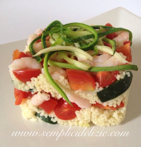 Cous Cous con zucchine e gamberetti