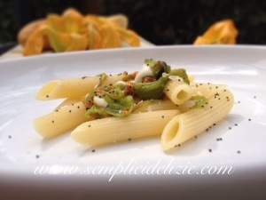 Pasta con Fiori di Zucca