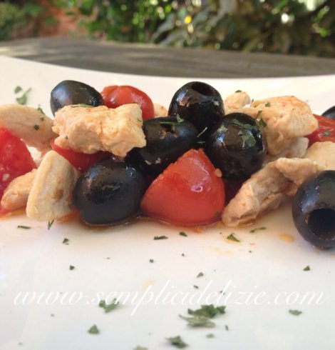 Straccetti di Tacchino, pomodorini e olive