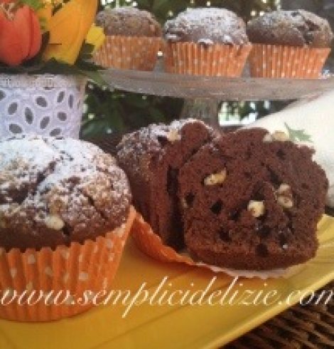 Muffin al Cioccolato con Gocce di Cioccolato Bianco ❤️
