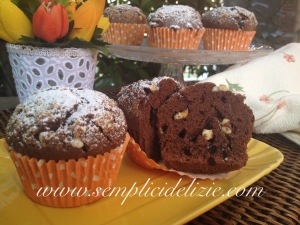 Muffin al Cioccolato con Gocce di Cioccolato Bianco ❤️