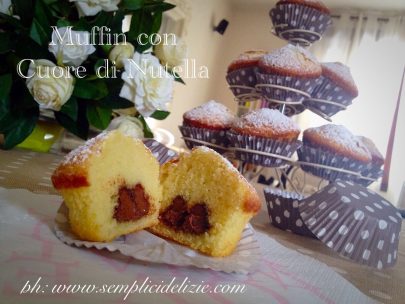 Muffin con Cuore di Nutella ❤️