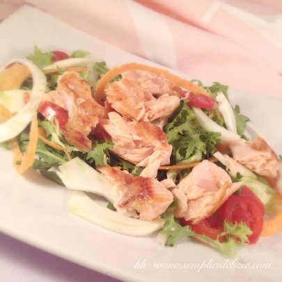 Insalata con Salmone, Finocchi e Sedano