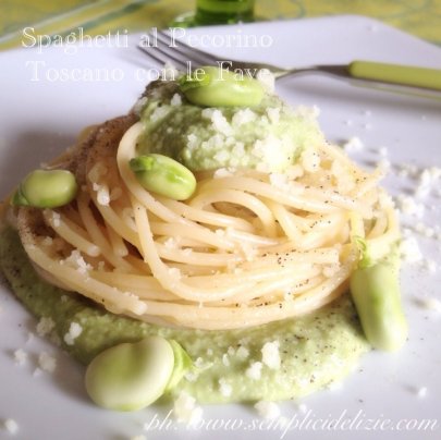 Spaghetti al Pecorino Toscano con le Fave ❤️