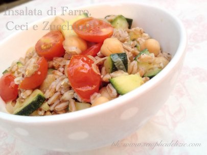 Insalata di Farro, Ceci e Zucchine